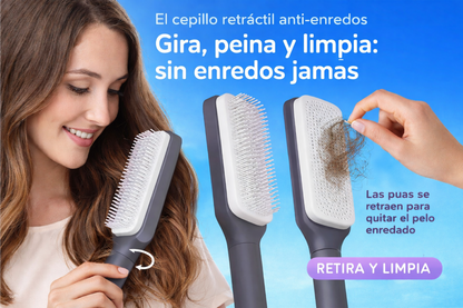 Cepillo Masajeador con Sistema de Limpieza Automática